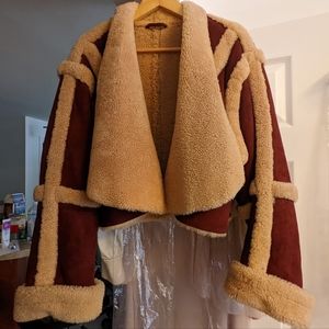 Shearling cropped jacket